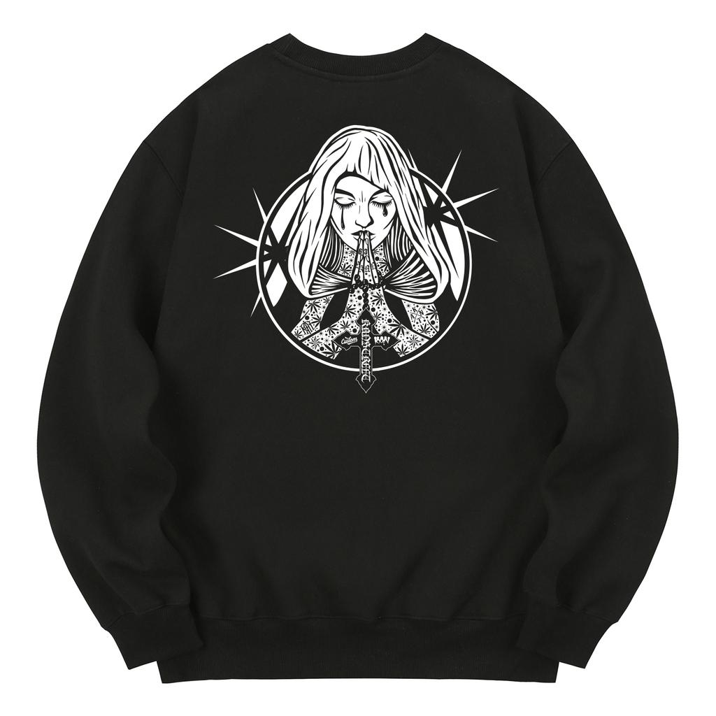 KAN6312 Kmb0191 Maria Fleece-Lined Sweatshirt Black