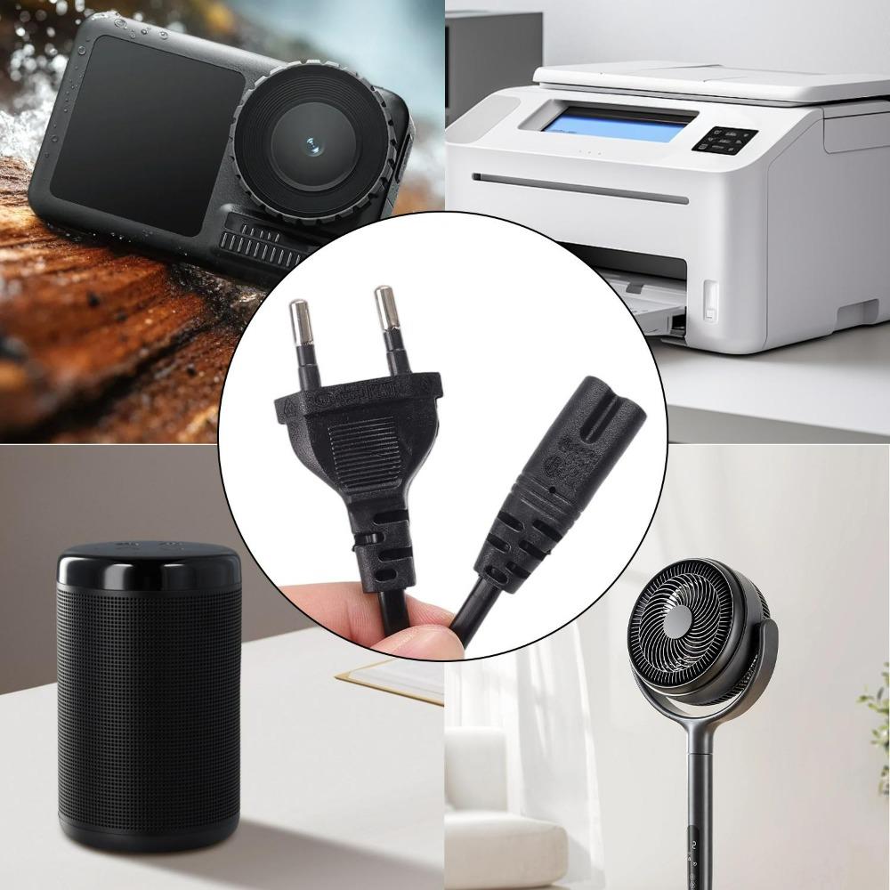 EU Power Cable 2pin Power Extension Cord for Canon Epson Printer Radio Speaker PS4 XBOX One S Desk Lamp Dell Laptop Cable 1-1.8m