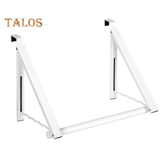 

Складная сушилка для одежды, нержавеющая, устойчивая к коррозии металлическая конструкция, экономящая место, органайзер для полотенец над дверью B белый