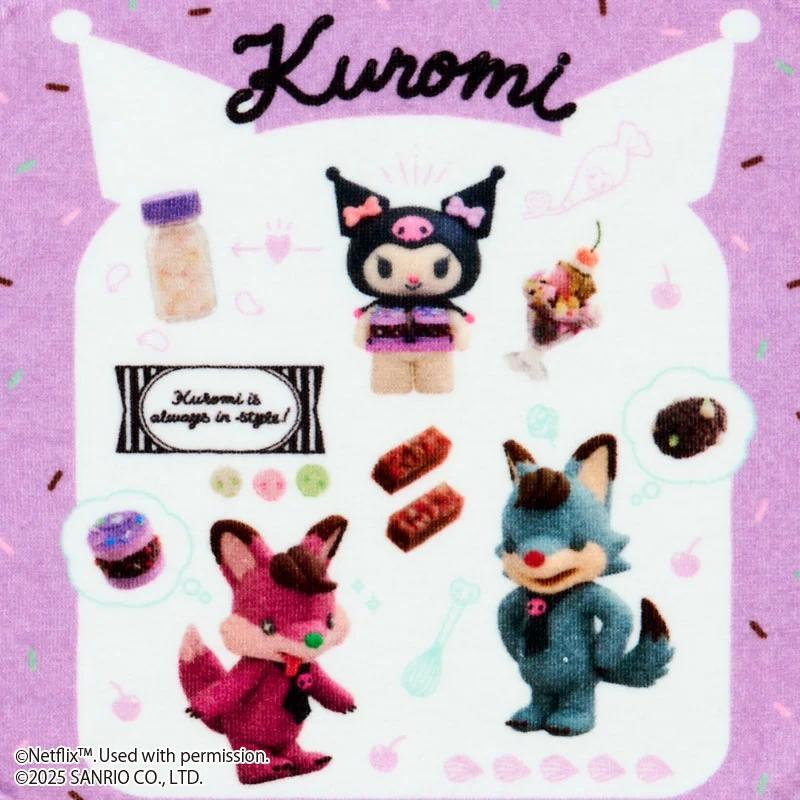 Sanrio Netflix MY MELODY & KUROMI KUROMI Towel Handkerchief Japan NEW