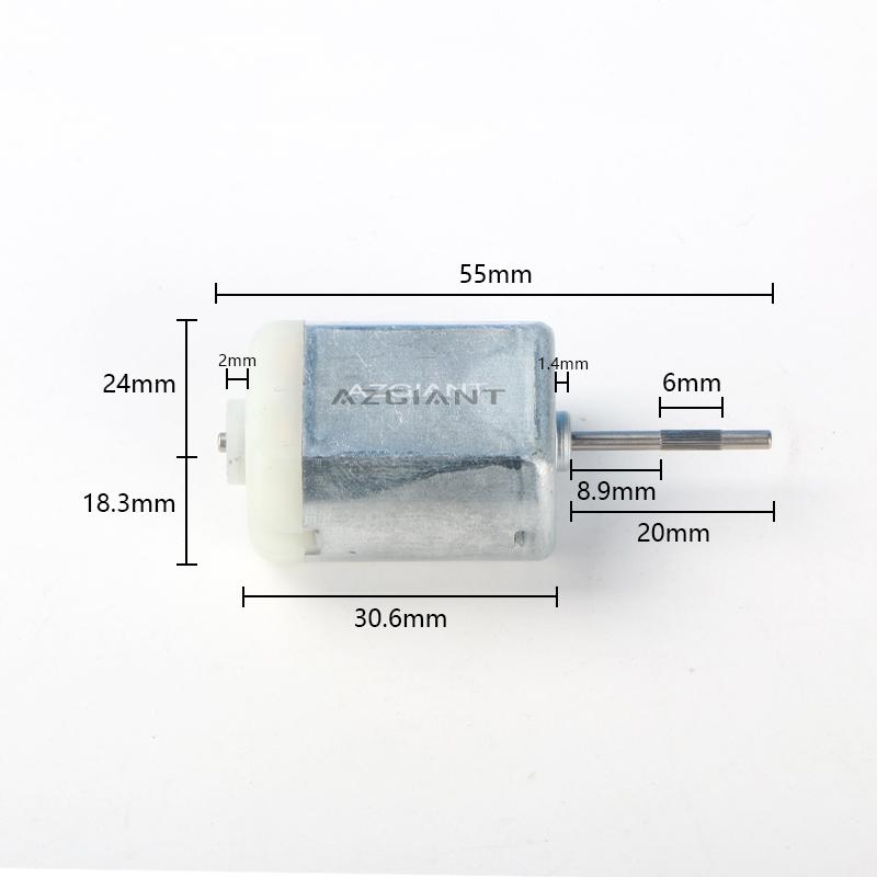 10 pcs AZGIANT 20mm Micro DC Motor FC-280 Car electric fitting ,Door lock motor,Fold the rearview mirror motor (RIBBED SHAFT)