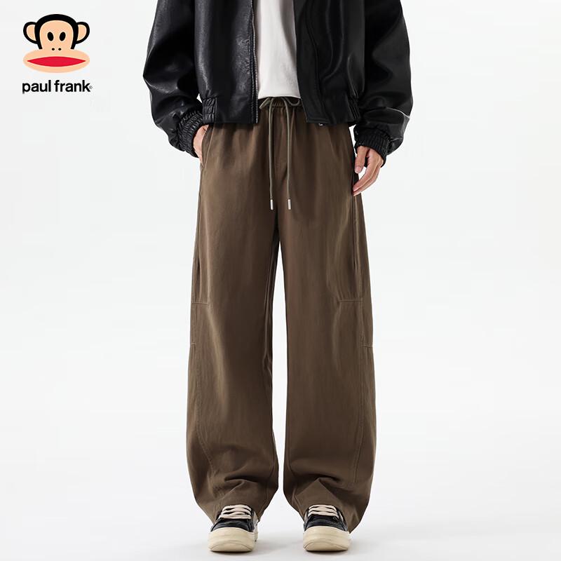 Paul Frank Men's Heavyweight Cotton Workwear Loose Straight-Leg Casual Pants