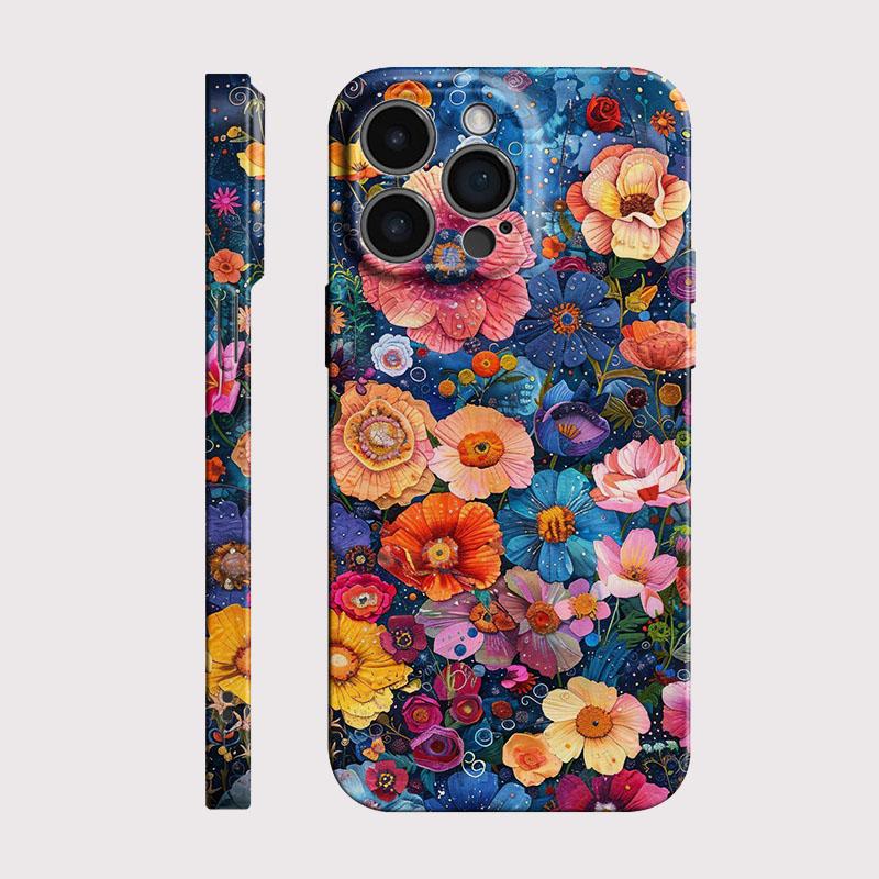 Luxury Flower Phone Case for Samsung Galaxy S20 S21 S22 S23 S24 S25 FE Plus Note20 Ultra 4G 5G Glossy Film Hard PC Cover