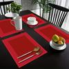 Elegante rote Platzsets, Hitzebeständig, Maschinenwaschbar, Tägliches Essen, Feiertagsbankette, Partys, Heimdekoration