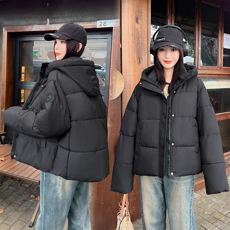 Women's Winter Loose Cotton-padded Jacket Fashionable Hooded Warm Coat Short Cotton Coat