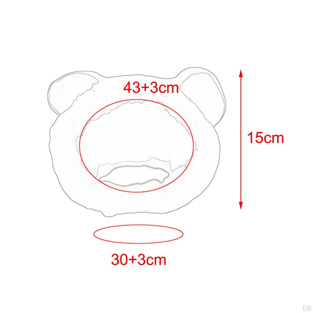 Cat Costume Hat Party Cap Thickened Soft Windproof Earmuffs Pet Ears Warm Hats for Pets Kitten