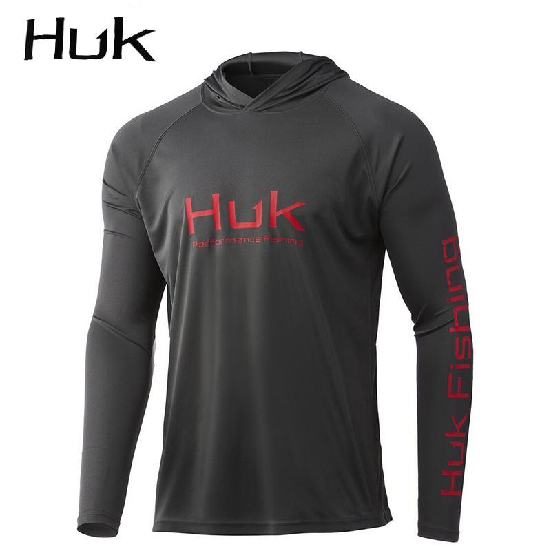 Take One HUK Heren UPF 50+ Lichtgewicht IJszijde Met Capuchon Lange Mouwen Visshirt 5XL