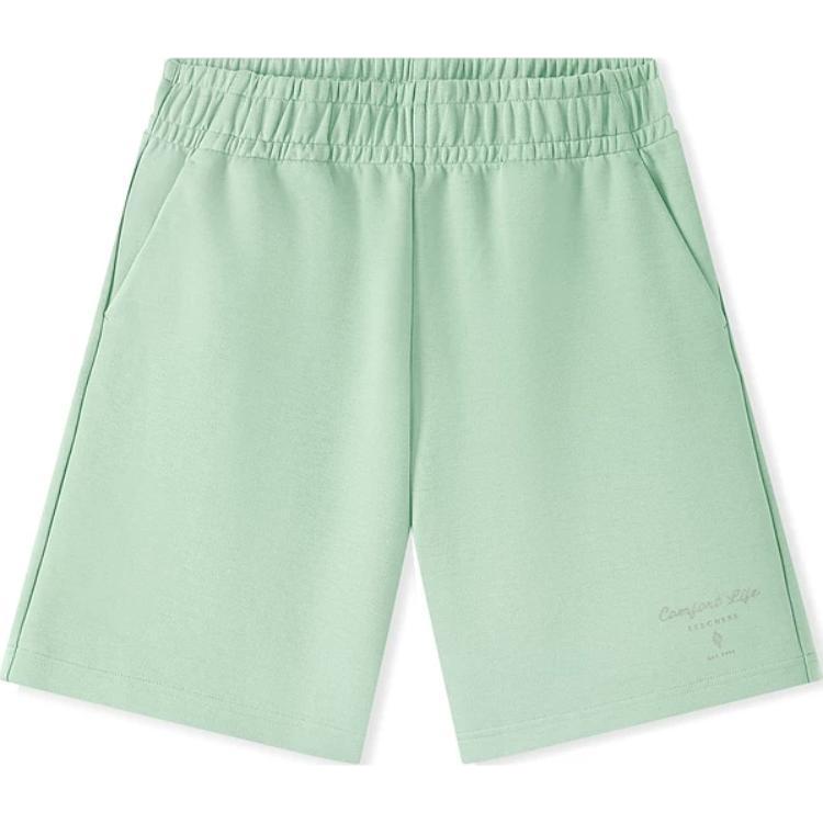 Skechers Casual Knit Shorts Comfortable Versatile Fashion Three-Quarter Shorts Men shorts Gray Water-Green L225M168-05R7 L