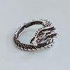 New Retro Thai Silver Jewelry Domineering Dragon 925 Silver Personality Zodiac Creative Popular Opening Rings R239