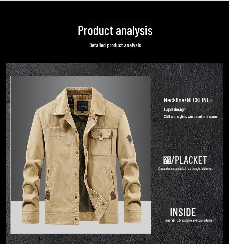 Herren Übergangsjacke in Übergröße - Frühling/Herbst Lässige Koreanische Stil Oberbekleidung