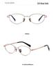 Ultra-Light Titanium Oval Frame Myopia Glasses, Women's Anti-Blue Light Gold Wire Nerd Style