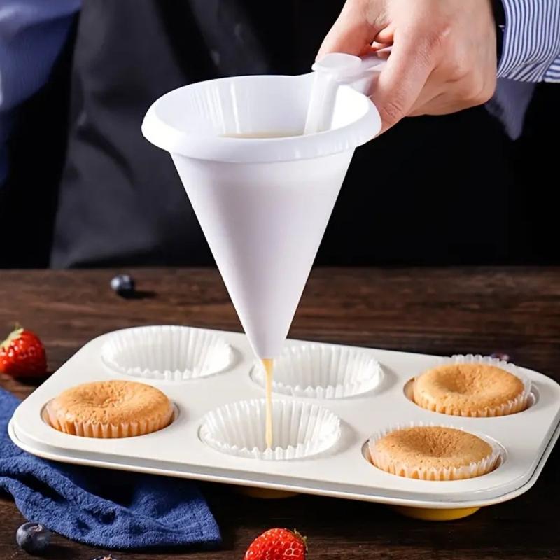 Portable Cake Dispensing Funnel Manual Batter Dispenser Safe PP Construction Accurate Pouring Baking Accessory