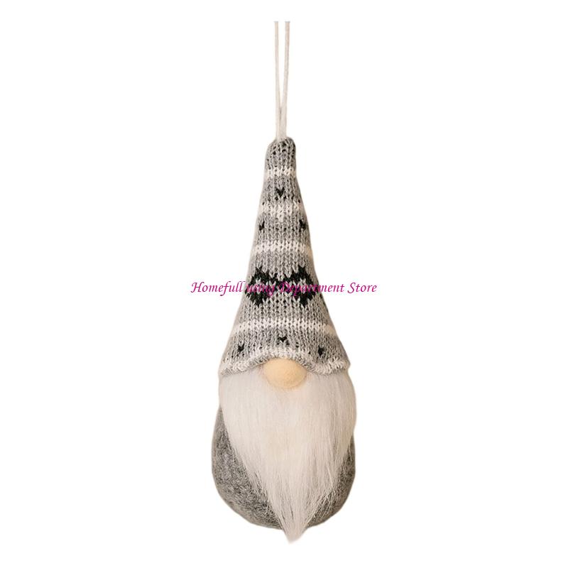 Unique No Face Santa Knitted Ornament Portable Fabric Christmas Decors For Modern Space