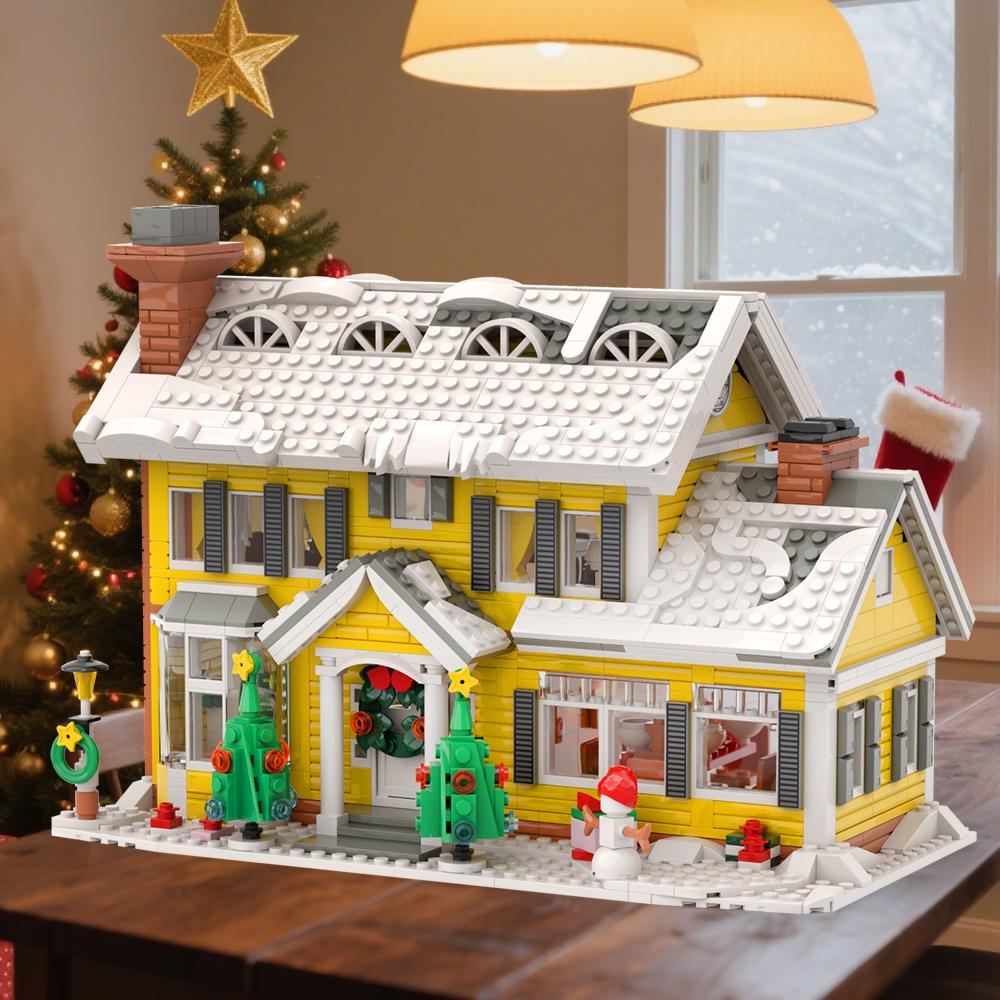 Christmas Holiday House Vacation and Cousin Eddie's RV Building Blocks Model Movie Bricks Toys Birthday Fans Collectible Gift