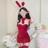 Red Sexy Christmas Bunny Nightgown