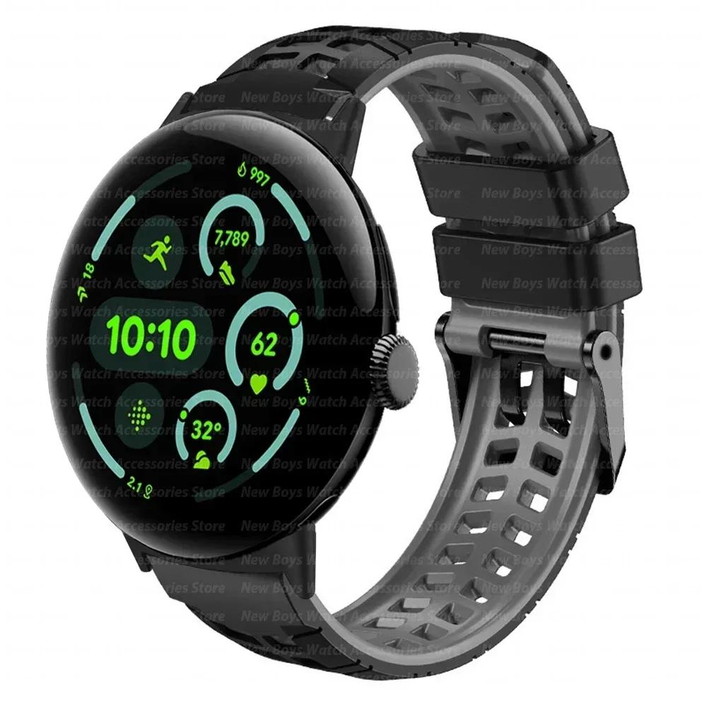 Silikonband für Google Pixel Watch 3 45mm Sportarmband für google pixel 3 PIXEL 45MM Correa Herren Armband Uhrenarmband Zubehör