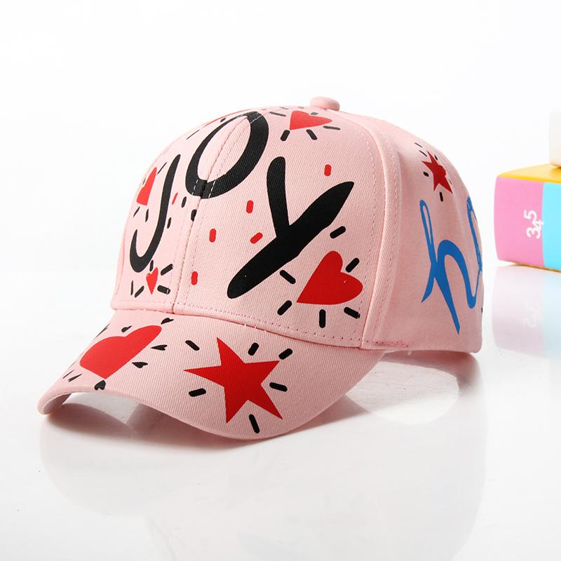 Fashion cotton Graffiti boy girl Baseball caps Children Printed snapback hat Kids Popular hip hop hat Cap hot sell