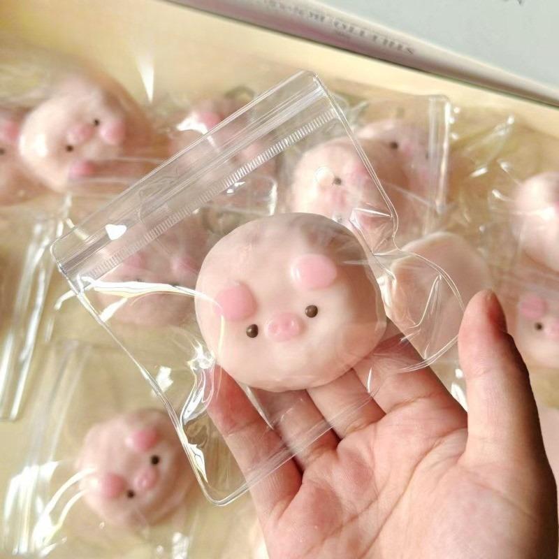 

1pcs Kawaii Piggy Shape Milk Shell Pinch Toy Cute Soft Squeeze Decompression Toy for Bag Charm Slow Rebound