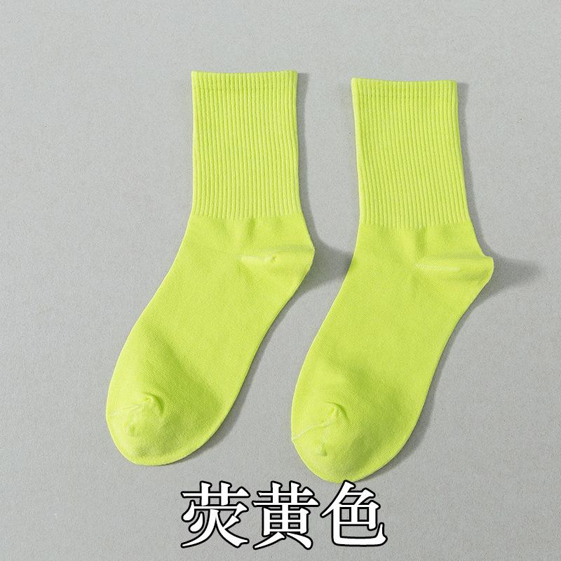 Socks Season Cotton Socks Breathable Medium Tube Socks Street Tide Socks Candy Color High Top Socks