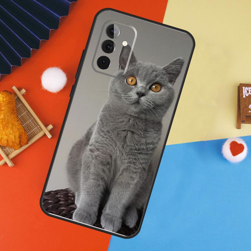 British Shorthair Cat Case For Samsung Galaxy A56 A36 A16 A06 A13 A33 A53 A52 A32 A12 A54 A34 A14 A15 A35 A55 A17