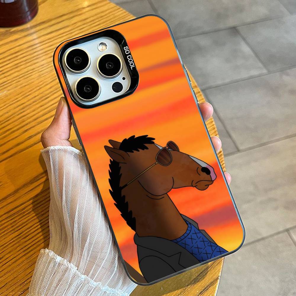 

Depressiv Bojack Horse-Man Phone Case For iPhone 16 17 15 14 12 13 Pro Max Black Candy Matte Shockproof Cover iPhone16