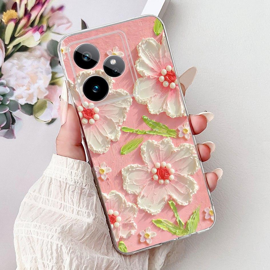 For Realme GT 7 7T Case 2025 Popular Flower Soft Clear Silicone TPU Protective Cover For Realme GT7 Pro RMX5011 Phone Case Shell