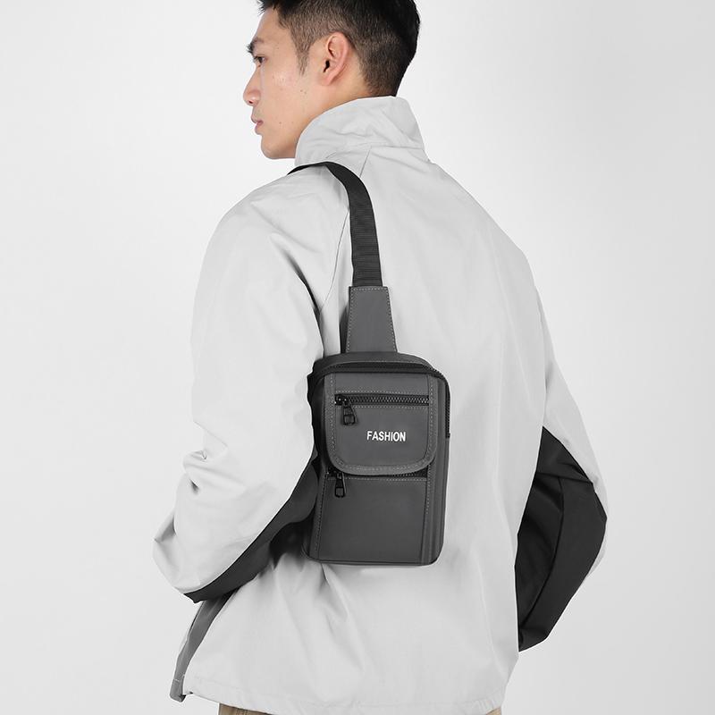 Multi-functional Men's Chest Bag Large Capacity Water-repellent Shoulder Bag Crossbody Bag