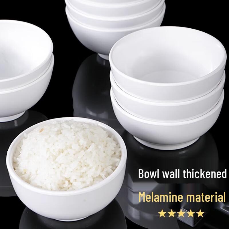 White Melamine Restaurant Serving Bowl