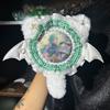 Lace Trim Baji Support Plush Long Tail Ear Itabag Badge Holder Lolita Decoration Handmade Badge Support Photocard Protect Cover