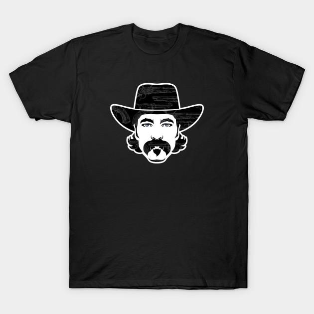 

Men Black Print T-shirt Iconic Doc Holliday No-Cut Transfer Paper Print Cotton Tshirt S чорний