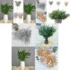 Elegant Gold Silver Green 55cm Fake Willow Leaf Eucalyptus For Home Decoration