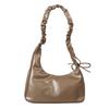 Designer Large Pu Clutch With Wrinkled Texture And Zipper Closure For Casual Outings