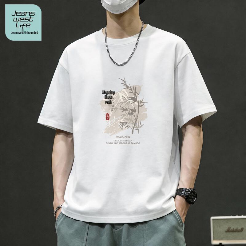 JEANSWEST LIFE Men s 2026 Summer Cotton Short-Sleeve T-Shirt 2XL