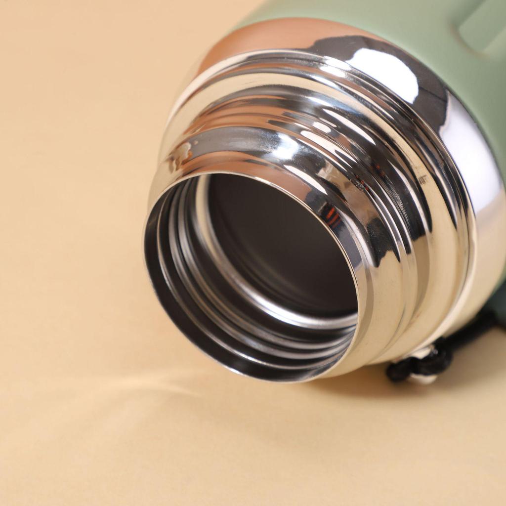Portable Stainless Steel Sports Thermos with Lanyard - Large Capacity for Home, Car, and Outdoor Use