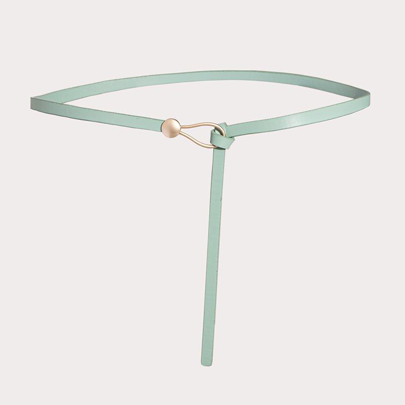 Simple Versatile Belt Knotted Skirt Belt Women's Belt Versatile PU Thin Belt