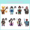 Wm6162 Anime Series Demon Slayer Mouth Flat Yin And Izumi Zhenmen Tanjiro Figurine Building Blocks