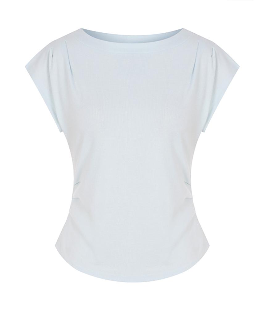 TVIEW Shirred Back Drape T-Shirt_V6B-Cts020