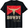 100% Cotton Howdy Putos Bull Skull Country Western Graphic T-Shirt