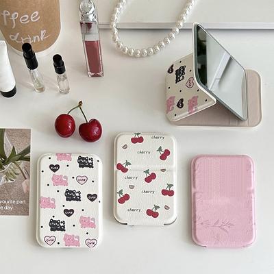 Portable Mini Makeup Pocket Mirror Adjustable Angle Desktop Small Folding Cosmetic Mirrors High Definition Women Vanity Tools