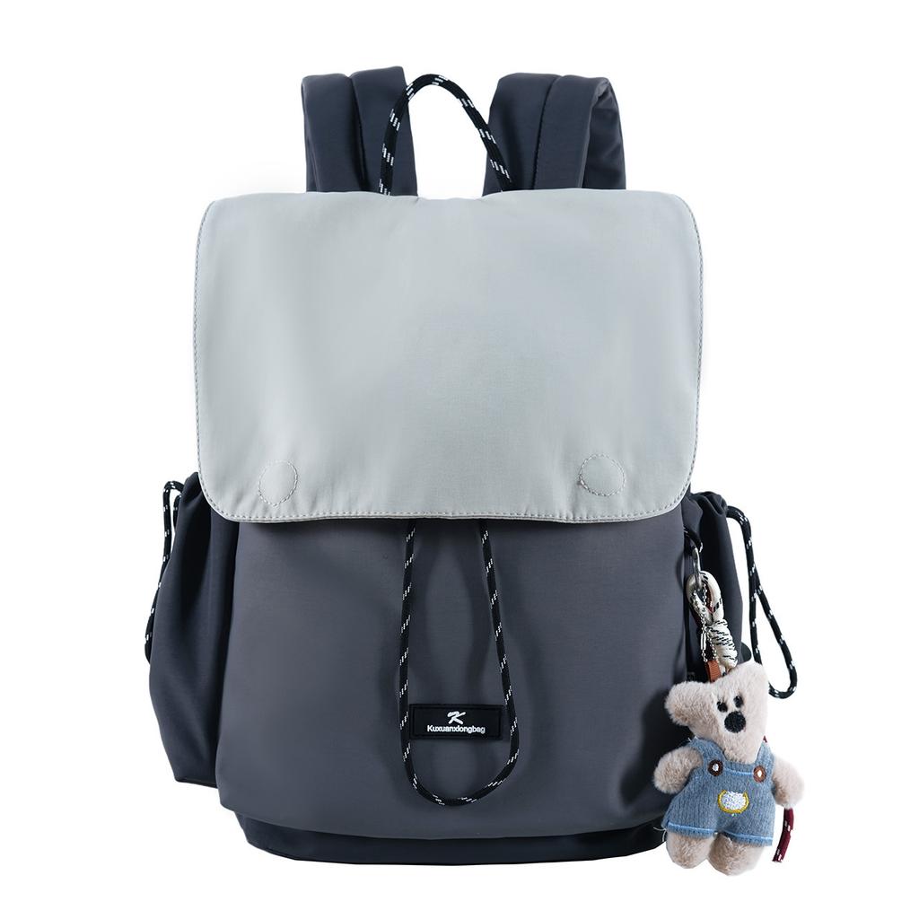 Schoolbag color matching backpack men and women lightweight and compact outdoor travel small backpack summer contrasting color student leisure 