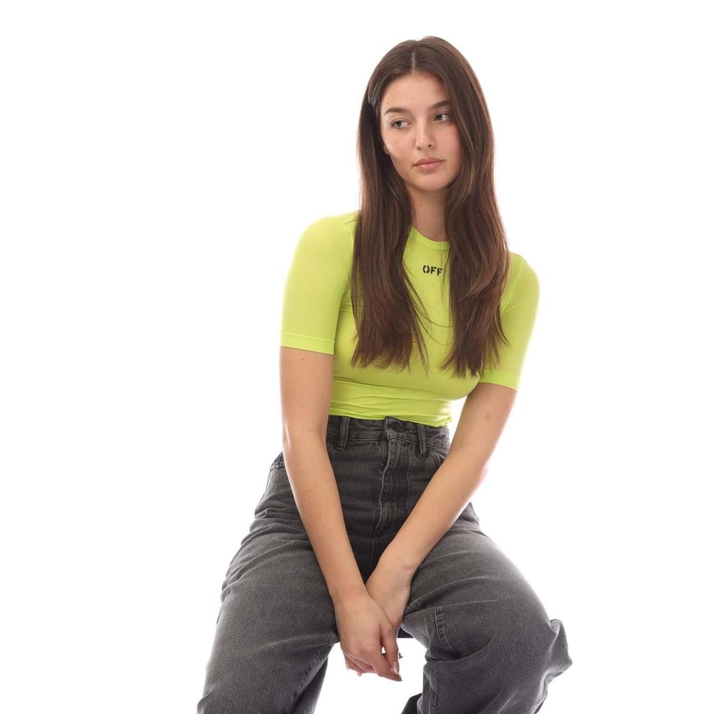 Off White Womens/Ladies Off Stamp Sec Skin Crew Neck T-Shirt