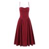 2026 Spring Women's 3D Underwire Waist-Cinched Pleated Christmas Dress
