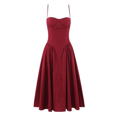 2026 Spring Women's 3D Underwire Waist-Cinched Pleated Christmas Dress