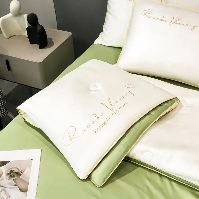 New Summer Series Washed Silk Embroidery Summer Quilt