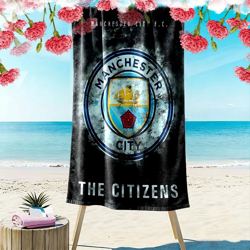 MCFC Print Beach Towel, Large Soft Quick Dry Towel for Beach Camping Swimming