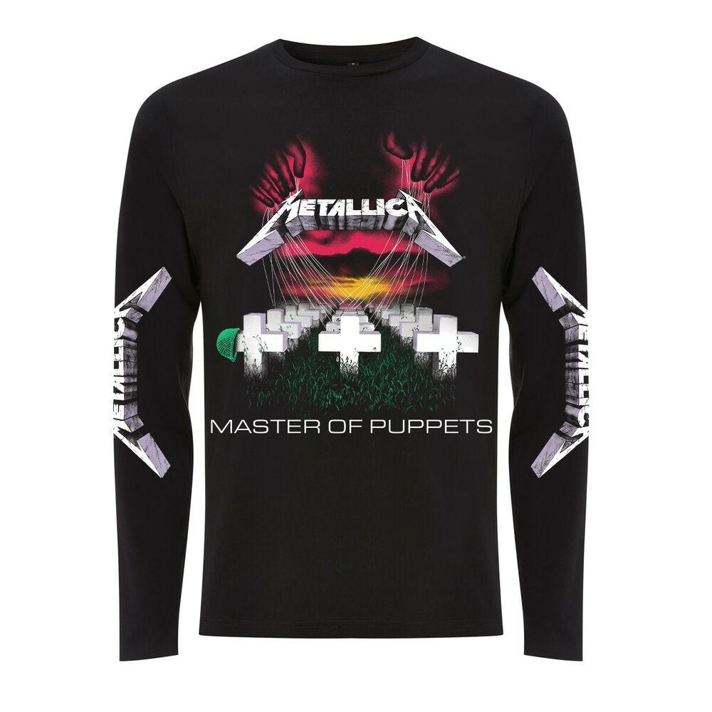 

Черная футболка унисекс с длинными рукавами Metallica Mop