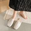 French Minority Slippers Fairy Shoes To Wear New Summer Soft Bottom Baotou Hollow Woven Flat Shoes for Women Maximum Size 42