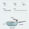 COOKER KING Non-Stick Wok, Easy-To Women's Lightweight Flat-Bottom Frying Pan, 30cm Compatible with Induction Cooktops CKNC6430BF