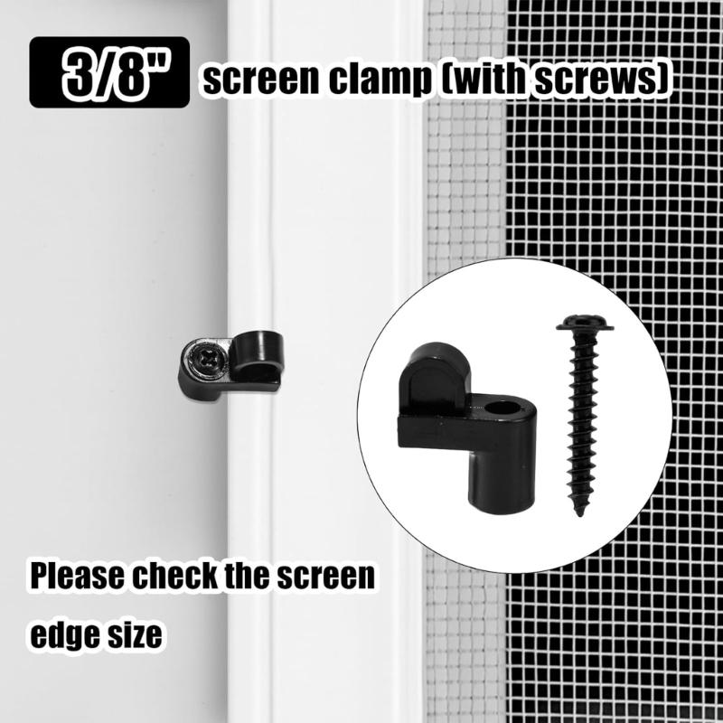 24Pcs Strong Window Screen Fasteners with Metal Screws Nylon Window Screen Retainers Upgrades For Storms Defense