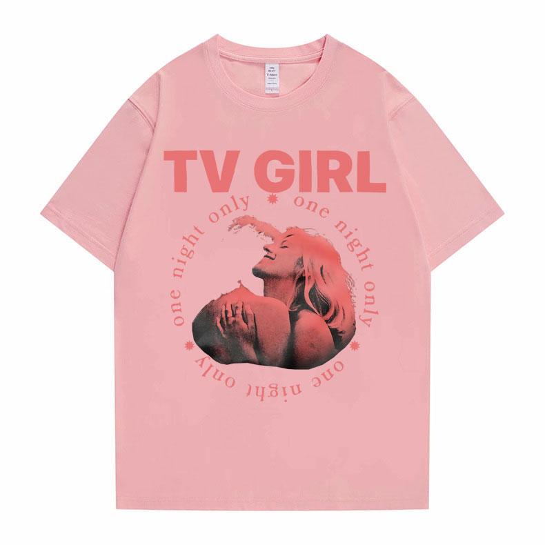 Cults TV Girl One Night Only Graphic Print T-shirt Unisex Vintage Tees Unisex Γυναικείο Casual Oversized T-shirt Unisex Βαμβακερό T-shirt